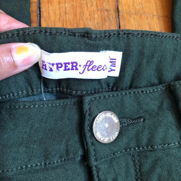 Olive green fleece lined Jeggings - Picture 4 of 10